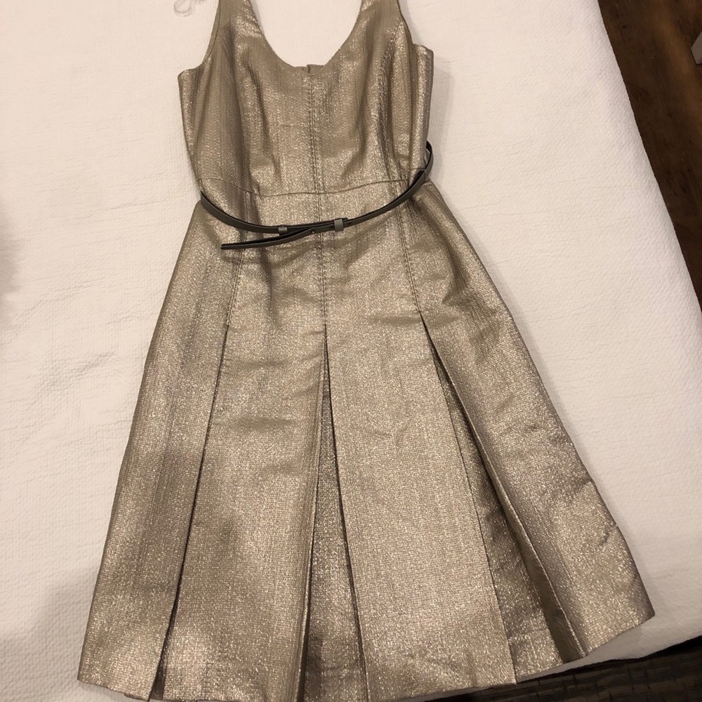 MIDI Dress-Metallic Color